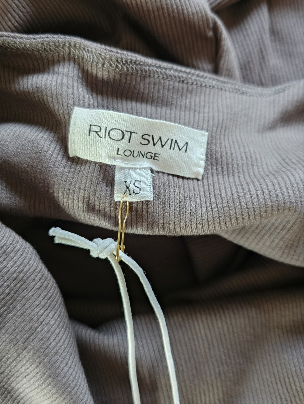 Riot Swim Roxi Ruched Tank Dress Ribbed Ash Size XS - Picture 12 of 14